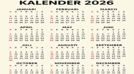 Kalender 2026 Lengkap dengan Tanggal Merah dan Hari Libur Nasional

