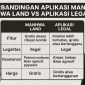Perbandingan Manhwa Land APK vs aplikasi legal seperti LINE Webtoon dan MANGA Plus, membahas kelebihan, kekurangan, keamanan, serta dukungan untuk kreator komik