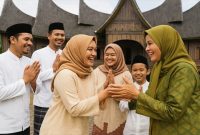 Ilustrasi, Suasana hangat Ramadan 2026 Muhammadiyah masyarakat berkumpul bersama keluarga, menikmati hidangan khas berbuka puasa, dan mempersiapkan diri menyambut Idul Fitri dengan tradisi unik serta nuansa kebersamaan yang kental.
