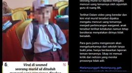 beredar video viral yang memerlihatkan seorang murid SD dipaksa mengaku mencuri uang temannya oleh sejumlah guru di ruang BK.