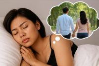 Ilustrasi: seorang wanita sedang mimpi suami selingkuh dengan wanita lain
