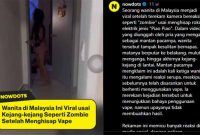 Seorang wanita di Malaysia menjadi viral setelah terekam kamera bereaksi seperti 