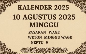 Weton 10 Agustus 2025