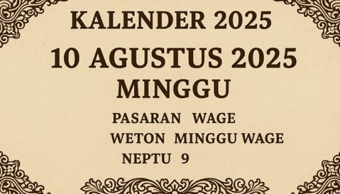 Weton 10 Agustus 2025 Bikin Penasaran, Ini Arti dan Ramalannya Menurut Primbon Jawa