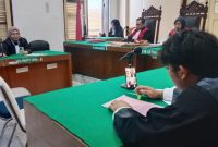 Majelis hakim PN Medan membacakan putusan terhadap kedua terdakwa kasus sabu secara virtual, Senin (11/8/2025) sore.