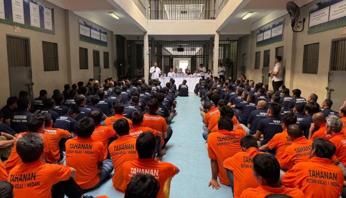 400 Warga Binaan Rutan Kelas I Medan Dibekali Pemahaman HAM untuk Reintegrasi Sosial