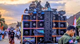 Ilustrasi - Acara hajatan menggunakan sound horeg 