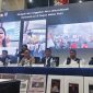 Direktorat Tindak Pidana Siber (Dittipidsiber) Bareskrim Polri menunjukkan konten yang menjadi barang bukti dalam konferensi pers di Gedung Bareskrim Polri, Jakarta, Rabu (3/9/2025). 