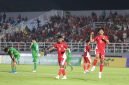 Selebrasi Zanadin Fariz dalam laga Kualifikasi Piala Asia U23 2026 antara Timnas U23 Indonesia vs Makau di Gelora Delta Sidoarjo, Sabtu (6/9/2025). Foto: Kompas.com