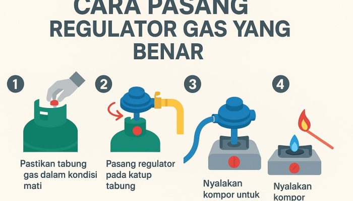 Cara Memasang Regulator Gas dengan Benar Sesuai Standar SNI Agar Tidak Bocor