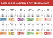 Daftar Lengkap Cuti Bersama Tahun 2026 Berdasarkan SKB 3 Menteri
