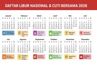 Daftar lengkap Cuti Bersama Tahun 2026
