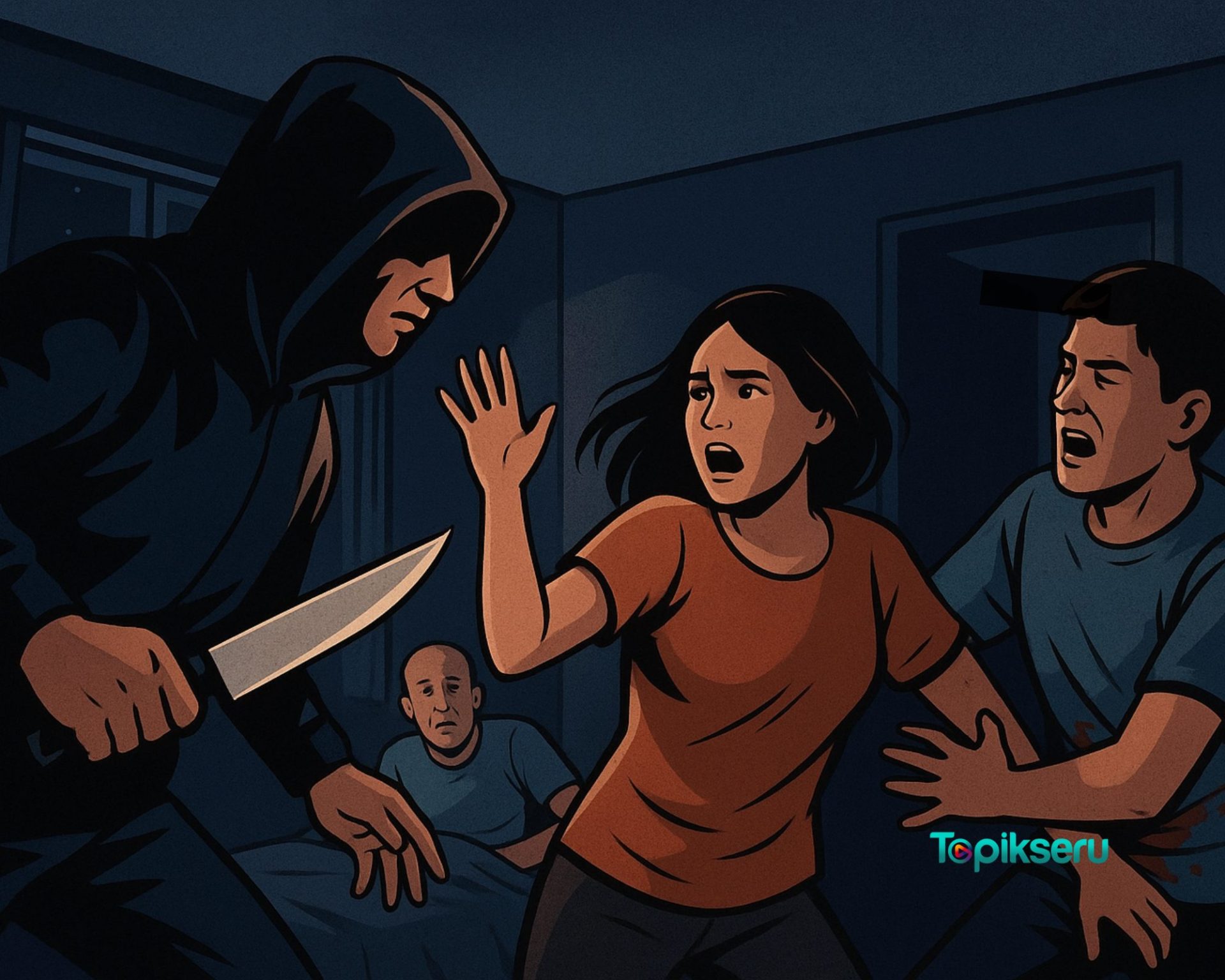 Pembacokan satu keluarga