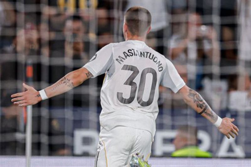 Pemain Real Madrid Franco Mastantuono.