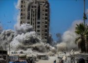 Biadab! Israel Bombardir Menara di Gaza yang Dihuni Ratusan Pengungsi Palestina