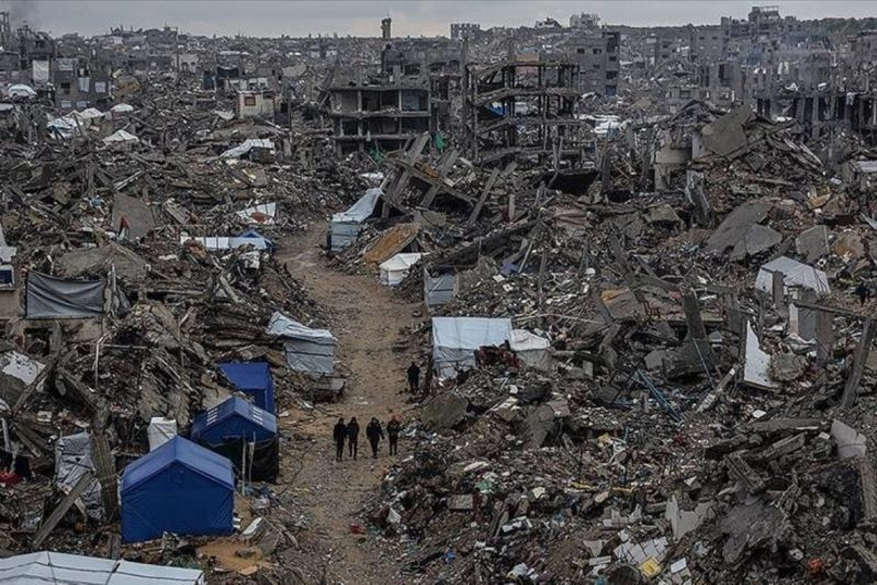Ilustrasi kondisi Jalur Gaza setelah berbulan-bulan digempur Israel.