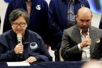 Anggota Majelis Tinggi Partai NasDem Lestari Moerdijat bersama Ketua Fraksi Partai NasDem Viktor Laiskodat. 
