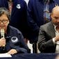 Anggota Majelis Tinggi Partai NasDem Lestari Moerdijat bersama Ketua Fraksi Partai NasDem Viktor Laiskodat. 