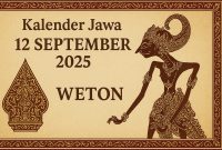 Kalender Jawa 12 September 2025
