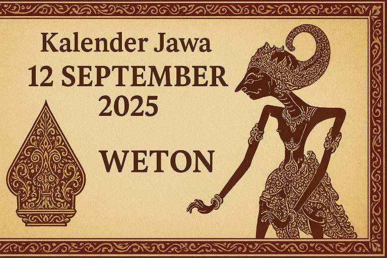 Kalender Jawa 12 September 2025