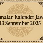 Kalender Jawa 13 September 2025