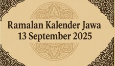 Ramalan Kalender Jawa 13 September 2025