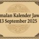 Kalender Jawa 13 September 2025