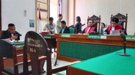 JPU membacakan tuntutan terhadap ketiga terdakwa kasus ganja secara daring di PN Medan, Rabu (3/9/2025).