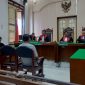 Mantan Kadis Kominfo Sumut, Ilyas Sitorus terdakwa kasus korupsi menjalani sidang putusan di Pengadilan Tipikor Medan, Kamis (4/9/2025)