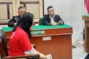 Githa Rubyanah terdakwa kasus TPPO, menjalani sidang tuntutan di PN Medan, Senin (8/9/2025)