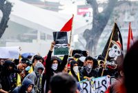 Aksi demonstrasi masyarakat pada tanggal 1 September 2025 di Kota Medan,Sumatera Utara. Rabu(10/9/2025) Topikseru.com/Agus Sinaga