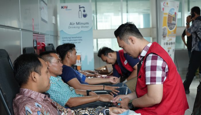 HUT ke-80 KAI, Divre I Sumut Gelar Donor Darah Serentak di Empat Stasiun