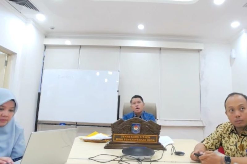 JAMSU gelar pertemuan secara daring dengan Ditjen Bina Pemdes Kementerian Dalam Negeri (Kemendagri). Foto Dok: JAMSU
