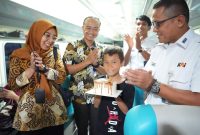 KAI Divisi Regional I Sumatera Utara (KAI Sumut) menggelar kegiatan Sapa Pelanggan di Stasiun Medan, Selasa (23/9/2025). Foto: Dok.KAI Sumut