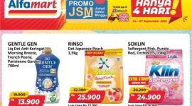 Belanja Murah Promo Akhir Pekan di JSM Alfamart 6-7 September 2025 memberikan harga spesial untuk deterjen Rinso dan So Klin. Cek promo es krim dan minyak goreng terbaru di Alfamart.
