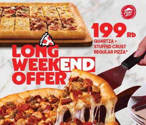 Pizza Hut di bulan September 2025 tidak hanya memberikan promo khusus Hari Pelanggan Nasional saja. Pizza Hut bersama PHD (Pizza Hut Delivery) juga siapkan harga spesial yang berlaku selama libur akhir pekan ini.

