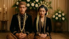 Pasangan pengantin adat Jawa – simbol keharmonisan rumah tangga dalam tradisi menghitung weton pernikahan Wage Pahing