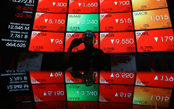 IHSG Menguat 38,219 Poin Bertengger di Level 8.312,57 di Perdagangan Sesi I Siang Ini