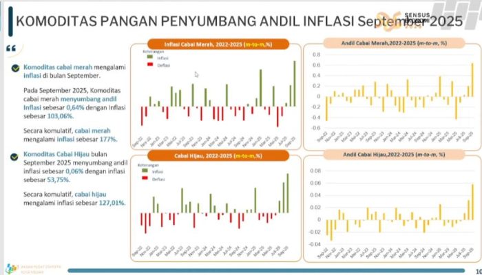 Inflasi Medan September 2025 Tembus 0,58%, Tertinggi dalam 3 Tahun: Cabai Merah Jadi Biang Kerok