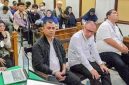 Eks Kapolres Tapsel AKBP Yasir Ahmadi bersama saksi lainnya dihadirkan di persidangan lanjutan perkara dugaan suap proyek peningkatan jalan provinsi ruas Hutaimbaru–Sipiongot, Kabupaten Padanglawas Utara (Paluta), di Pengadilan Tipikor Medan, Rabu (1/10/2025). Foto: Topikseru.com/Agustian