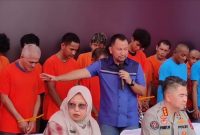 Polda Sumut ungkap 862 kasus narkoba sepanjang 2025, tangkap 1.010 tersangka, dan sita barang bukti senilai Rp 192,2 miliar dalam konferensi pers di Polres Tebing Tinggi, Kamis (2/10/2025). Foto: Tangkapan layar video