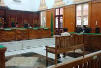 Dirut PT MVP, Hendrick Raharjo terdakwa kasus korupsi menjalani sidang tuntutan di Pengadilan Tipikor Medan, Senin (6/10/2025). Foto: Topikseru.com/Agustian