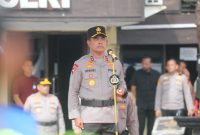 Kapolda Sumatera Utara Irjen Pol Whisnu Hermawan Februanto memimpin langsung Sertijab Kapolrestabes Medan dan Dirresnarkoba Polda Sumut. Foto: Dok.Humas Polda Sumut
