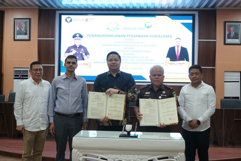 PT Angkasa Pura Aviasi dan Kejati Sumut Teken Kerjasama di Bidang Datun. Dok: Penkum Kejati Sumut