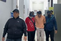 Tim Tabur Kejati Sumut saat menangkap Sulaiman Daud (kaos merah), terpidana kasus ganja di Aceh. Dok: Penkum Kejati Sumut