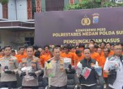 Polrestabes Medan Ungkap 61 Kasus Kejahatan Jalanan dan Premanisme Selama 8 Hari