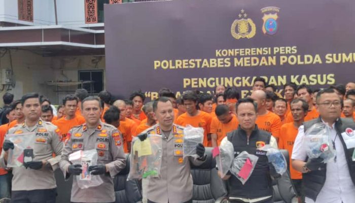 Polrestabes Medan Sita 231 Kilogram Sabu dari 997 Kasus Narkotika dalam 244 Hari