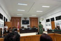 Sertu Riza Pahlivi divonis 10 bulan pada sidang putusan di Pengadilan Militer 1-02 Medan, Sumatera Utara, pada hari Senin (20/10/2025). Foto: Dok. LBH Medan