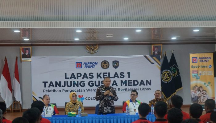 Lapas Kelas I Medan Gandeng Nippon Paint, 100 Warga Binaan Dapat Pelatihan Pengecatan untuk Bekal Hidup Baru