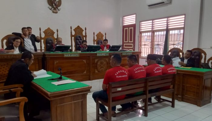 4 Debt Collector di Medan Dituntut 3 Tahun Penjara Usai Rampas Mobil Warga di Jalan Stadion